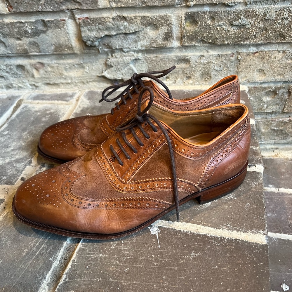 Florsheim Limited brown leather & Suede lace up shoes US men’s sz 9